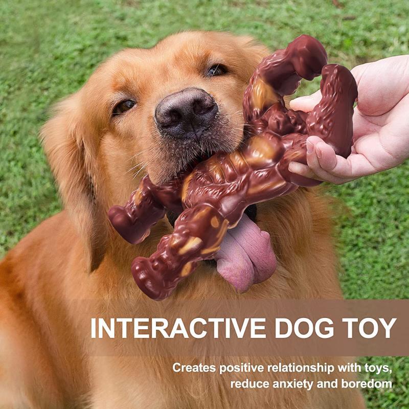 HKM-1156285 Nylon Dog Chew Toy in Beef Flavor - Durable Molar Nibbler for Active Dogs