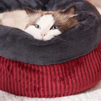 HKM-1157693 Cozy Circular Cat Sofa Bed for Kittens and Puppies - Durable Washable Pet Nest