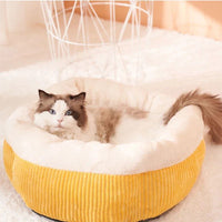 HKM-1157693 Cozy Circular Cat Sofa Bed for Kittens and Puppies - Durable Washable Pet Nest