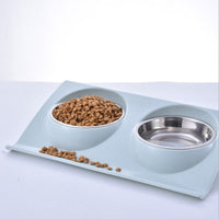 HKM-1157821 Stainless Steel Double Pet Bowl - Safe, Durable and Easy to Clean