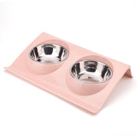 HKM-1157821 Stainless Steel Double Pet Bowl - Safe, Durable and Easy to Clean