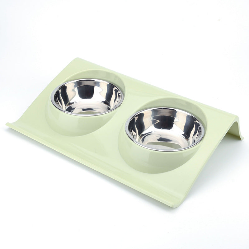HKM-1157821 Stainless Steel Double Pet Bowl - Safe, Durable and Easy to Clean