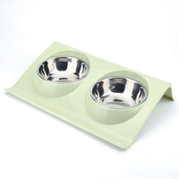 HKM-1157821 Stainless Steel Double Pet Bowl - Safe, Durable and Easy to Clean