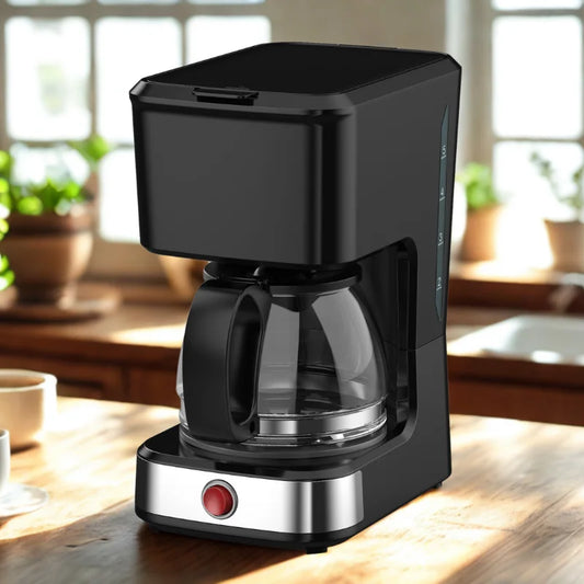 HKM-115795 5-Cup Drip Coffee Maker with Clear Water Level and Non-Stick Warming Plate