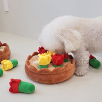 HKM-1158461 Tulip Suit Plush Hide Food Pet Toy for Interactive Play