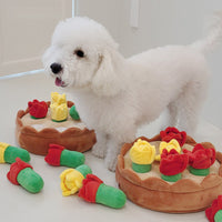 HKM-1158461 Tulip Suit Plush Hide Food Pet Toy for Interactive Play