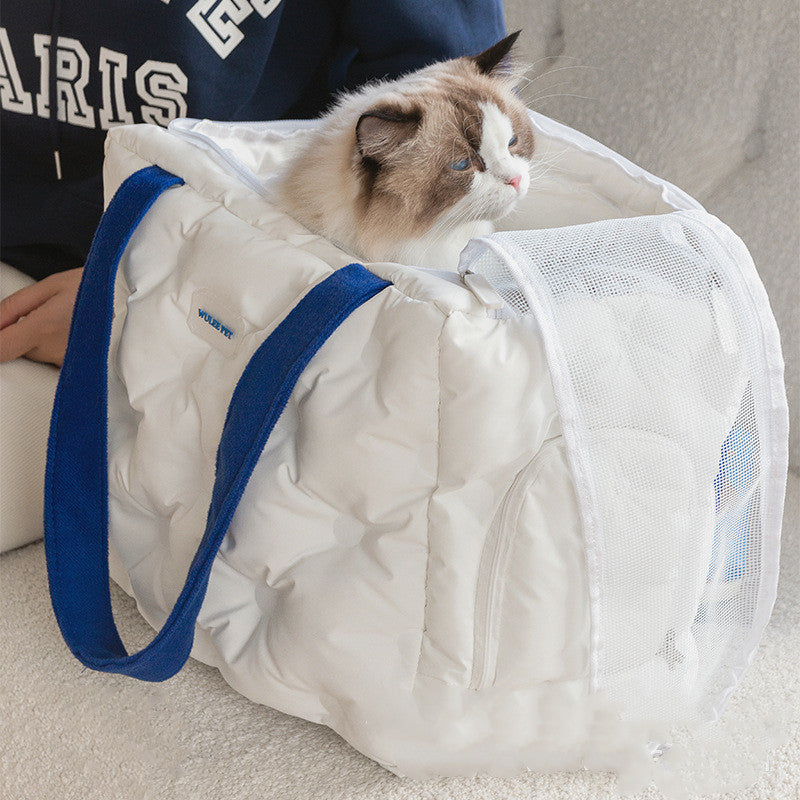 HKM-1159869 One Shoulder Medium-Sized Pet Carrier Bag for Winter Warmth
