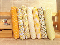 HKM-116051 Floral Cotton Fabric - 152cm Wide Yellow Print for Clothing, Home Décor, and DIY Projects