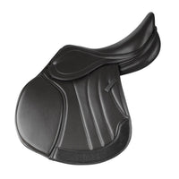 HKM-116115 Microfiber Double-Layer Teaching Saddle for Equestrian Sports, Available in Black and Light Brown, Sizes 17 and 17.5