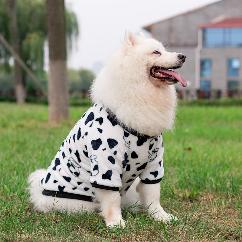 HKM-1161789 Cow Print Dog Transformation Dress for Big Dogs - Sizes 3XL to 9XL
