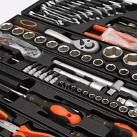 HKM-116243 Universal Ratchet Socket Wrench Set - 85-Piece Hand Tool Kit