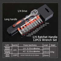 HKM-116243 Universal Ratchet Socket Wrench Set - 85-Piece Hand Tool Kit