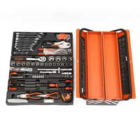 HKM-116243 Universal Ratchet Socket Wrench Set - 85-Piece Hand Tool Kit