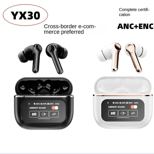 HKM-116371 Wireless Bluetooth In-Ear Headphones with ANC, LED Battery Indicator, and Low Latency for Comfort and Extended Use