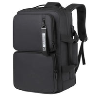 HKM-116435 Large Capacity Waterproof Business Backpack for 17-Inch Laptops with USB Port - Durable Nylon Design