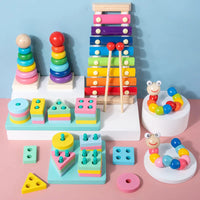 HKM-116499 Montessori Wooden Educational Toys for Kids - Early Learning Developmental Playset