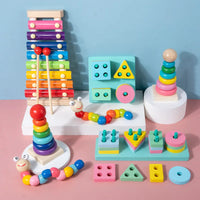 HKM-116499 Montessori Wooden Educational Toys for Kids - Early Learning Developmental Playset