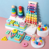 HKM-116499 Montessori Wooden Educational Toys for Kids - Early Learning Developmental Playset