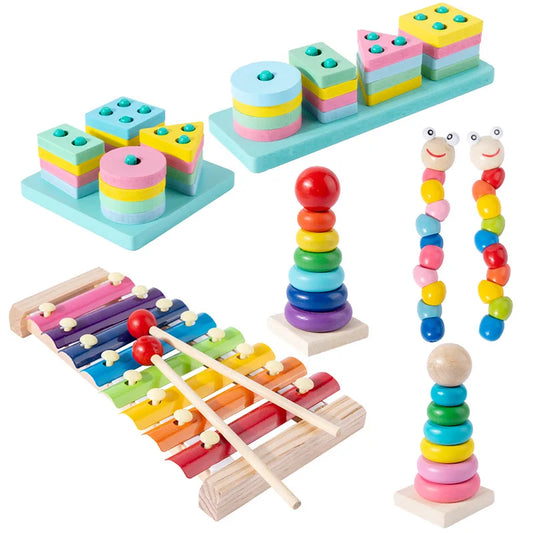 HKM-116499 Montessori Wooden Educational Toys for Kids - Early Learning Developmental Playset