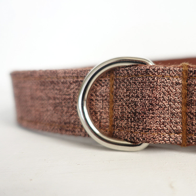 HKM-1165373 Brown Suit Dog Traction Collar - Durable Polyester Leash with Adjustable Sizes XS to XL