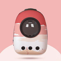 HKM-1165629 Transparent Portable Pet Space Capsule Backpack with Ventilation and Extendable View
