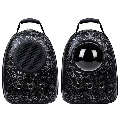 HKM-1165629 Transparent Portable Pet Space Capsule Backpack with Ventilation and Extendable View
