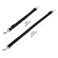 HKM-1166013 Adjustable Pet Dog Seat Belt Leash Safety Harness - 2 Pack for Cars, Fits Small to Large Dogs and Cats