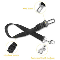 HKM-1166013 Adjustable Pet Dog Seat Belt Leash Safety Harness - 2 Pack for Cars, Fits Small to Large Dogs and Cats
