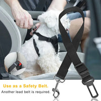 HKM-1166013 Adjustable Pet Dog Seat Belt Leash Safety Harness - 2 Pack for Cars, Fits Small to Large Dogs and Cats