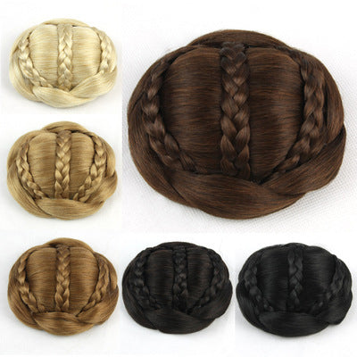 HKM-116947 Braided Bun Hair Pack with High Temperature Wire for All Skin Tones and Face Shapes