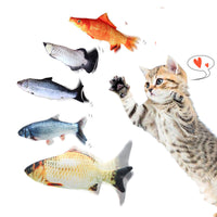 HKM-1169981 Electric Bionic Fish Plush Cat Toy - Interactive Catnip Fish for Playtime