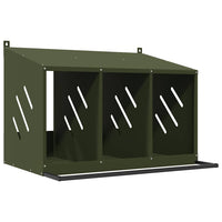 HKM-1170749 Olive Green Chicken Nesting Box with 3 Compartments for Comfortable Egg Laying
