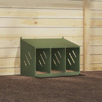 HKM-1170749 Olive Green Chicken Nesting Box with 3 Compartments for Comfortable Egg Laying