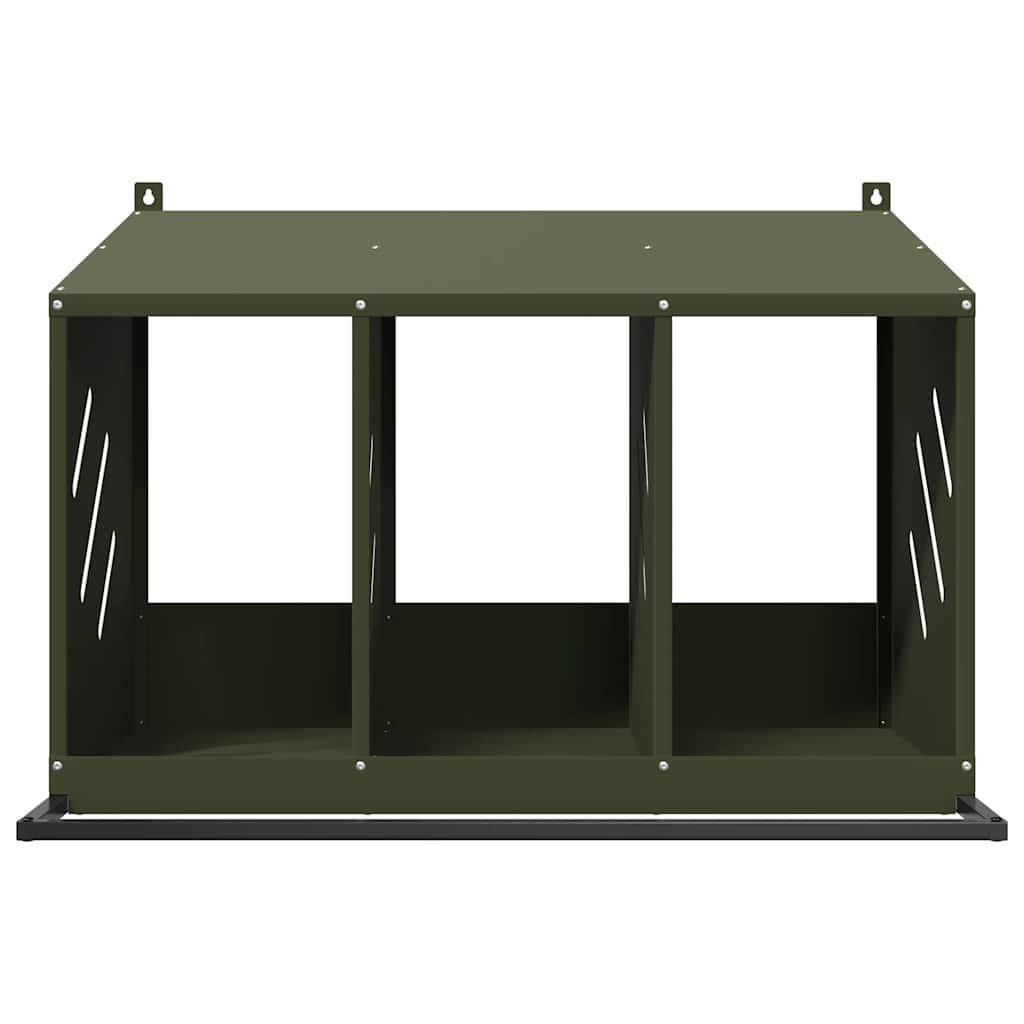 HKM-1170749 Olive Green Chicken Nesting Box with 3 Compartments for Comfortable Egg Laying