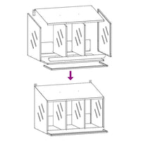 HKM-1170749 Olive Green Chicken Nesting Box with 3 Compartments for Comfortable Egg Laying