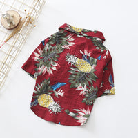 HKM-1171517 Stylish Pet Shirt in Wine Red, Black, and White Patterns - Multiple Sizes Available