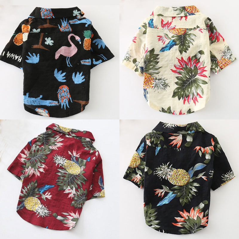 HKM-1171517 Stylish Pet Shirt in Wine Red, Black, and White Patterns - Multiple Sizes Available