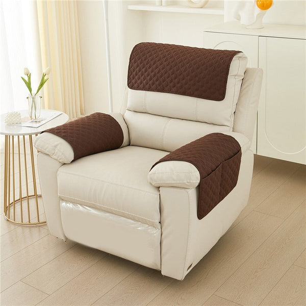 HKM-117267 Sofa Headrest and Armrest Pad Cover Set - Solid Color Polyester Cushions in Multiple Sizes