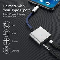 HKM-117267 USB-C to 3.5mm Audio Adapter with Charging - Compatible for iPhone 15/15 Pro