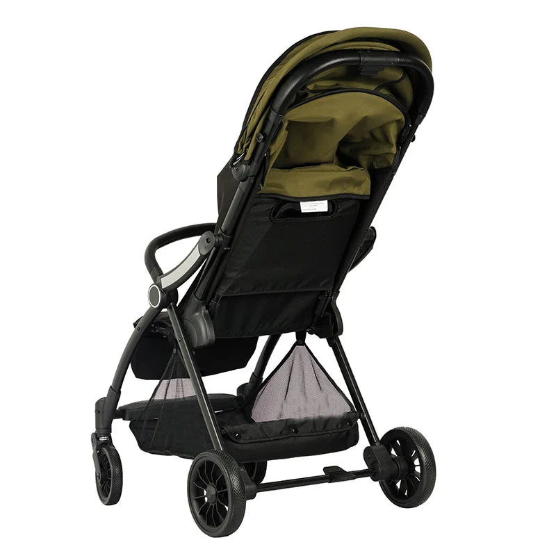 HKM-117395 Adjustable Baby Stroller with Five-Point Safety Harness and One-Click Folding Mechanism