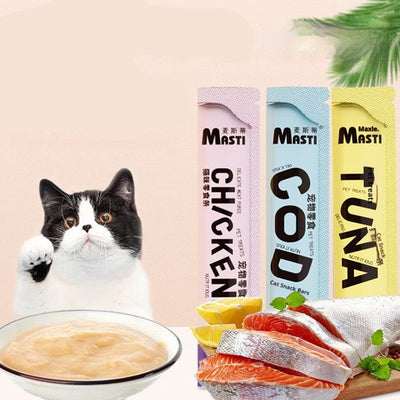HKM-1174973 Hydrating Cod Flavor Cat Snacks - 15g Nutrition Treats for Cats