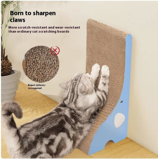HKM-1175101 Vertical Cat Scratch Board Toy - Giraffe, Elephant, Baby Crocodile Designs in Corrugated Paper
