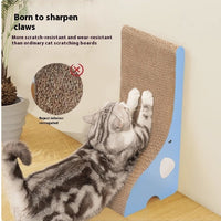 HKM-1175101 Vertical Cat Scratch Board Toy - Giraffe, Elephant, Baby Crocodile Designs in Corrugated Paper