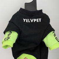 HKM-1175485 Alphabet Print Dog Clothing with Round Neck and Hood Options