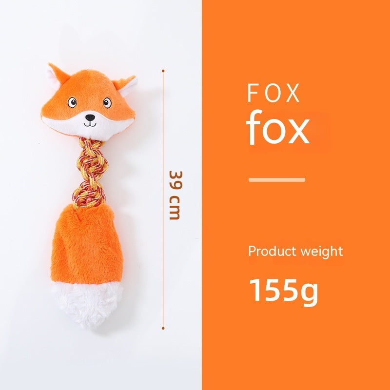 HKM-1175741 Animal Shape Large Dog Nibbling Toy - Crocodile, Elephant, Giraffe, Dinosaur, Calf, Fox
