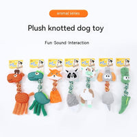 HKM-1175741 Animal Shape Large Dog Nibbling Toy - Crocodile, Elephant, Giraffe, Dinosaur, Calf, Fox