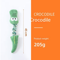 HKM-1175741 Animal Shape Large Dog Nibbling Toy - Crocodile, Elephant, Giraffe, Dinosaur, Calf, Fox