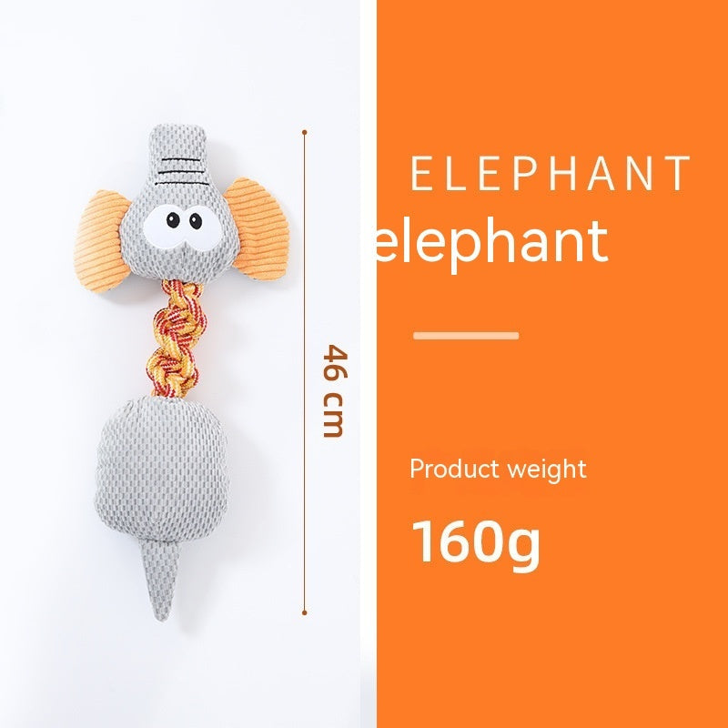 HKM-1175741 Animal Shape Large Dog Nibbling Toy - Crocodile, Elephant, Giraffe, Dinosaur, Calf, Fox