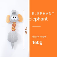 HKM-1175741 Animal Shape Large Dog Nibbling Toy - Crocodile, Elephant, Giraffe, Dinosaur, Calf, Fox
