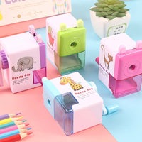 HKM-117651 Cartoon Hand Cranked Pencil Sharpener for Students - Durable, Fun, and Functional Stationery